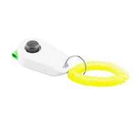 Dog Training Clicker Interactive Squeaky Comfortable Universal Training Clicker Ring for Dogs Cats Small Oval Shape Finger Ring Design Crisp Sound ABS Material Durable Pet Trainer (White)