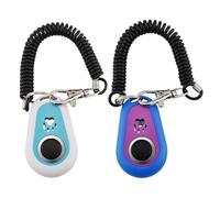 Dog Training Clicker - Two-Tone Oval | Portable Trainer With Wrist Strap Small Medium And Large Breeds | Effective Support Tool For Obedience Training, Barking Control,Hunting, Comfortable Grip