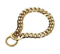 Dog Training Collar - 34 Inch Dog Pulling Collar,Stylish Stainless Heavy Duty Chain Fits 30in Neck for Small Large Breed Nighttime Safety Behavior Correction Puppy