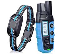 Dog Training Collar with 3300Ft Remote Range, 3 Training Modes Sound/Vibration/Strong Vibration, Security Lock IP67 Waterproof & Rechargeable, Anti Barking Collar for Large Medium Small Dogs (Blue)