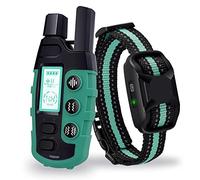 Dog Training Collar with Remote, 3300Ft Remote Range, Beep (1-8) & Vibration (1-16) Training Modes, USB Rechargeable IP67 Waterproof, Remote Anti Bark Collar for Large Medium Small Dogs (GREEN)