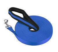 Dog Training Lead - 20m/65ft Nylon Training Leash for Pet Tracking & Obedience (Blue)
