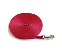 Dog Training Lead 50ft 15 Metre Leash Horse Lunge Line Tracking Recall Obedience In 25mm Polypropylene Webbing (Burgundy)