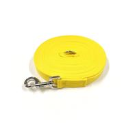 Dog Training Lead 5ft-100ft Long Line Obedience Recall Horse Tracking Leash Small Medium Large 25mm Webbing (Yellow, 65ft/20m)