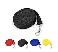 Dog Training Lead Leash Extra Long Line, 5m Nylon Leash for Large, Medium & Small Dogs - Great for Pet Recall Training Obedience, Running, Camping, Backyard Strong lead with Metal Component (Black)