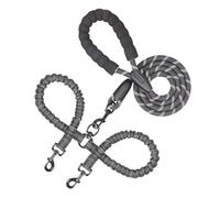 Dog Training Leads - 196cm Long Dog Lead, Puppy Training Lead, Adjustable Dogs Puppy Traction Rope Splitter, Shock Absorbing For Large Medium Pet Hiking Camping Exploring Walking Hiking