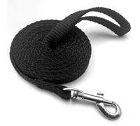 Dog Training Leash for Small Dogs, 6ft Nylon Puppy Obedience Recall Training Agility Lead for Small Medium Breeds, Pet Rope with 360° Swivel Clasp, Lightweight, (Black, 2/5 in x 6 ft)