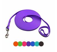 Dog Training Leash, Waterproof Long Dog Leash, Easy to Clean Long Line 6FT 10FT 15FT 30FT 50FT for Small, Medium, Large Dogs (Purple, 33FT)