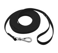 Dog Training Long Line Rope for Small Medium Large Breeds with Reflective Stitching -Absorbing Bungee Option Comfortable Handle Outdoor Walking Control Leash (Black, B)
