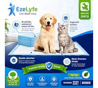 Dog Training Pads 60 x 90cm - Extra Large Puppy Pads, Super Absorbent Leakproof Wee Pads, Disposable Pet Toilet Training Mats, Non Toxic 5 Layer Pads for Dogs, Puppies & Cats (Pack of 25)