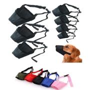 Dog Training Safety Muzzle - Secure & Comfortable Adjustable Muzzle for Small, Medium & Large Dogs, Blue, M