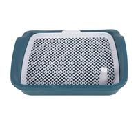 Dog Training Toilet, Simple Assembly Dog Robust Guide After the Splash -Wand -removable Grille for At Home (Peacock Blue)