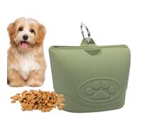 Dog Training Treat Bag, Silicone Snack Storage Bag, Odour Resistant, Leak-proof Storage Bag, Animal Accessories for Camping, Picnic, light green, see description, See description