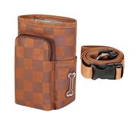Dog Training Treat Bag, Waterproof Magnetic Travel Bag for Pet Treats - Snack Container for Walking Pets Handy Toy Dispenser, Brown, Se référer au descriptif, Refer to description