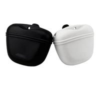 Dog Training Treats - 13.1 x 10.3 x 5.8cm | 2-Piece Portable Silicone Feeding Container with Clip | Dog Treat Holder, for Travel, Outdoor
