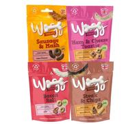 Dog Training Treats Bundle, 4 Pack Variety, Sausage and Mash, Steak and Chips, Bacon Roll, Ham and Cheese Toastie Flavours, Oven Baked, 125g Each, with Thank You Card