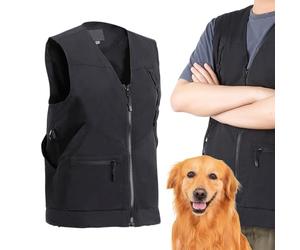 Dog Training Vest - Everything You Need On The Go | Multi-Functional Dog With Lanyard Design, Trainer Jacket Anti-Scratch | For Professional Handlers Outdoor Training, Large Pockets Windproof