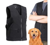Dog Training Vest - Large Pockets Multi-Functional Jacket | Anti-Scratch Windproof Polyester With Lanyard Design And Storage | Dog Trainer Top - Handler Protection Training