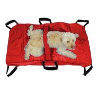 Dog Transport Pet Stretcher, Animal Stretcher Foldable Easy To Clean Trolley for Dogs Safety Equipment Transfer Protection Kit(Red)