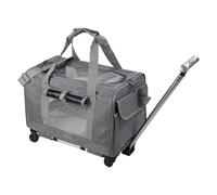 Dog Travel Bag, Cat Carrier | Carrier For Small Dogs And Cats With Casters | Pet Travel Bag With Clasps Flash Safety, Door