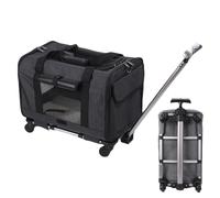 Dog Travel Bag - Compact Pet Travel Organizer, Dog Gear Bag with Bowls | Pet Carrier for Small Cats Dogs, Travel Bag for Dogs, Pet Tote, Weekend Dog Bag, Dog Food Storage and Accessories Ca