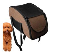Dog Travel Seat - Foldable Portable Design, Soft Padded Cushion, Adjustable Safety Strap, Elevated Booster Base | for Small Pets Road Trips Car Rides Outdoor Adventure Front Passenger Back Vehicle Jou