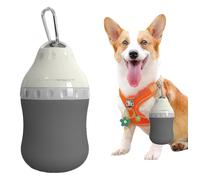 Dog Travel Water Bottle Detachable Bowl Leak Proof Portable ,Silicone Bottle Body,Collapsible and Suitable for Small Pets for Outdoor Walking, Hiking, Travel (Gray, 400ml)