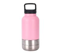 Dog Travel Water Bottle, Stainless Steel Insulated Puppy Water Bottle, Dog Drinking Cup with Bowl, 1520ml, Leak-Proof, Lightweight Design, for Walking Hiking