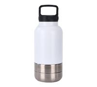 Dog Travel Water Bottle, Stainless Steel Insulated Puppy Water Bottle, Dog Drinking Cup with Bowl, 1520ml, Leak-Proof, Lightweight Design, for Walking Hiking