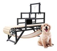 Dog Treadmill for Medium Dogs - Adjustable Ramps, 330 lbs Capacity, Indoor & Outdoor Exercise Slatmill, 17.52" Runway Pet Running Machine
