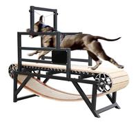 Dog Treadmill For Medium/Large Dogs, Dog Treadmill Walker For Exercise And Health With Solid Wooden Tracks And Aluminum Rollers For Dog Indoor And Outdoor Training