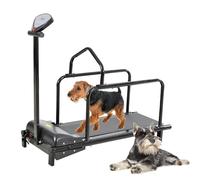 Dog Treadmill for Small Dogs, Pet Fitness Treadmill with LCD Display, Slat Mill for Dogs up to 80kg, Ideal for Keeping Pets Active and Fit,
