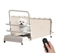 Dog Treadmill with Remote Control, 1-12 gears Adjustment Speed, LCD Display, Maximum Load 100KG/220LB, Pet Workout Fitness Equipment with Wheels, for Indoor Exercise white