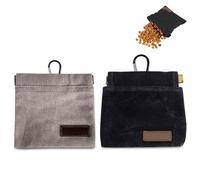 Dog Treat Bag, 2 PCS Treat Pouch for Dog Training Small, Dog Walking Bag, Waterproof Treat Bags, Dog Treat Pouch Suitable for Travel, Dog Walking, Outdoor Use, Military Training ( Black &Grey)