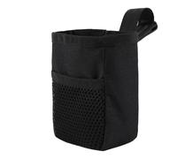 Dog Treat Bag - Adjustable Strap, Pet Travel Pouch, Dogs Snack Organizer, Quick Access Compartments, Secure Closure | Perfect for Walking Outdoor Adventures Puppy Trips Training Activities, Black S