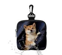 Dog Treat Bag - Cute Puppy Pattern Snack Dispenser, Portable Training Pouch | Hands Free Clip Storage Easy Access Design Fabric Carry Holder, Suitable Small Medium Large Breed Travel Hiking Pi