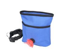 Dog Treat Bag, Dog Walking Belt Bag with Integrated Waste Bag Compartment, Leak-proof Food Container with Integrated Waste Bag Dispenser for Storage and Behavior Training at Outd, blue, see