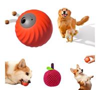 Dog Treat Ball 2-in-1 - Puppy Feeder Toy, Chewing Ball | Interactive Pet Snack Dispenser with Tough Rubber Build, Stimulation Food Holder for Small Medium Large Dogs Home Training Outdoor Play