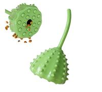 Dog Treat Ball - Interactive Cognitive Dog Treat Toy - Pet Supplies Toothbrush for Food Dispensing Enrichment Training Promotes Slow Eating Reduces Stress Teeth Cleaning Playing