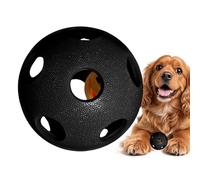 Dog Treat Balls - Hollow Out Rubber Interactive with Bell,Food Dispensing Dog Toy,for Small Medium and Large Breeds, Cleaning Training Chewing