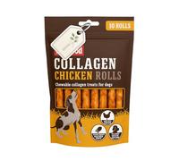 Dog Treat Bundle, Collagen Chicken Rolls, Chewable Treats, 10 Rolls, 70 Grams, with Thank You Card by E-Ficci