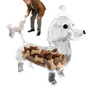 Dog Treat Container, Pet Treat Glass Storage Jars, Puppy Snack Cookie Storage Dispenser fo Snack Meat Strips Biscuits Candy Flour