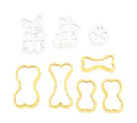 Dog Treat Cookie Cutters Set 8Pcs Plastic DIY Cartoon Dog Biscuit Cutter Various Patterns for Homemade Treat Baking Pet Lovers