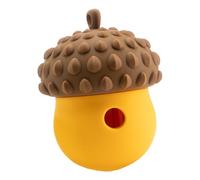 Dog Treat Dispenser - Interactive Puppy Toy, Durable Chewing Ball | Acorn Shaped Boredom Buster Solution, Portable Training Pet Play Accessory For Teeth Cleaning Development Playing Fetching