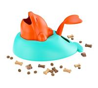 Dog Treat Dispenser - Interactive Puzzle Feeder, Press Food Toy, Slow Feeding Bowl Device | Engaging Feeding System For Pet Kitten Puppy Small Medium Large Home Indoor Outdoor Travel Boredom Use