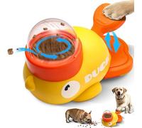 Dog Treat Dispenser Toy, 2-in-1 Interactive Duck Puzzle Feeder for Dogs, Dog Stimulation Toys for Boredom, Promotes IQ Training Reduces Bloating Anti Gulping Fun Mealtime Feeding Solution