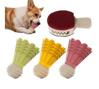 Dog Treat Dispenser Toy | Fun Badminton Shape Bouncing Teether with Bell - Puppy Chew Toys - for Travel Pool Park Yard Bedroom Garden Indoor Outdoor Family Time