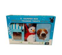 Dog Treat Hamper Box with Training Treats Soft Toy Treat Tin Assorted Dog Snacks Complete Pet Treat Gift Set for Behaviour Rewards and Everyday Use