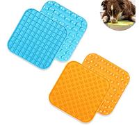 Dog Treat Mat Puppy Lick Mats for Dogs 55 Suction Cups Slow Feeder Cat Bowls Lick Pad for Large Dogs Pet Licking Mat for Anxiety Bathing Grooming Training, 2 Pack