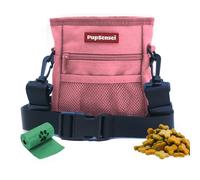 Dog Treat Pouch - Polyester Treat Pouches for Pet Training, No-Spill, Magnetic Closure, Poop Bag Dispenser, Dog Training Treat Pouch with 3-Cup Storage, Metal Clip, Adjustable Strap